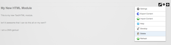 How to Delete a module DNN 7