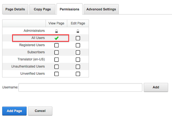 Page Permissions DNN 7