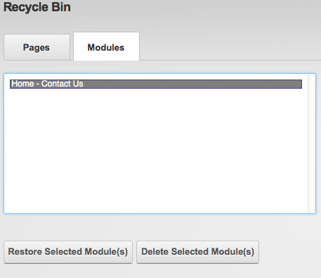 Restore a deleted module DNN 7