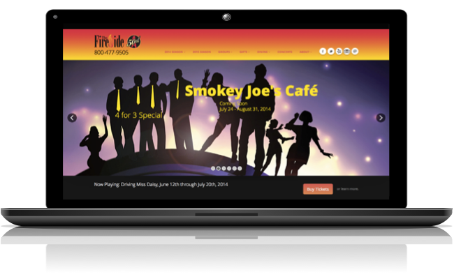 Responsive website on a desktop browser